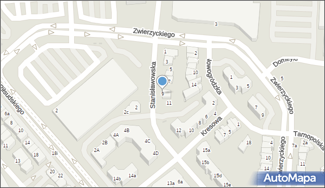 Lubin, Stanisławowska, 9, mapa Lubin