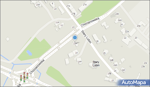 Lubin, Stary Lubin, 13A, mapa Lubin