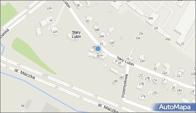 Lubin, Stary Lubin, 15, mapa Lubin