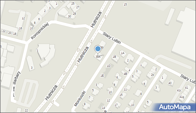 Lubin, Stary Lubin, 39A, mapa Lubin