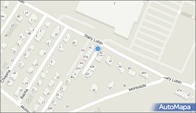 Lubin, Stary Lubin, 42c, mapa Lubin