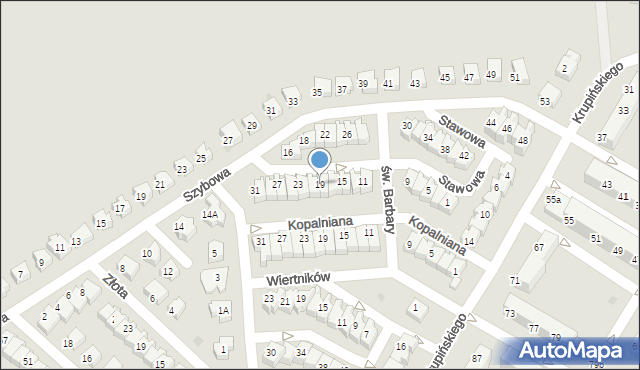 Lubin, Stawowa, 19, mapa Lubin