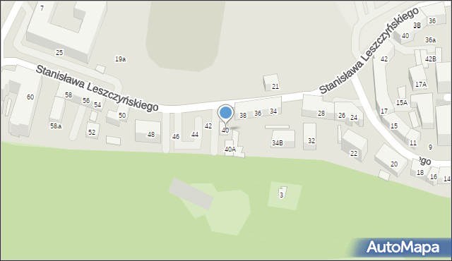 Lublin, Stanisława Leszczyńskiego, 40, mapa Lublina