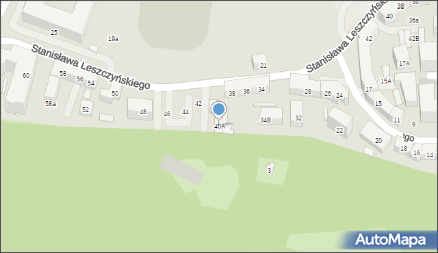 Lublin, Stanisława Leszczyńskiego, 40A, mapa Lublina