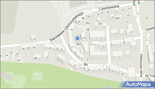 Lublin, Stanisława Leszczyńskiego, 15A, mapa Lublina