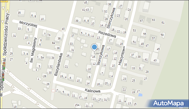 Lublin, Storczykowa, 18, mapa Lublina