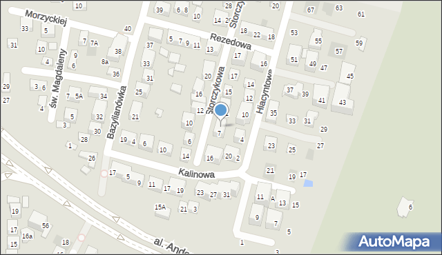 Lublin, Storczykowa, 9, mapa Lublina