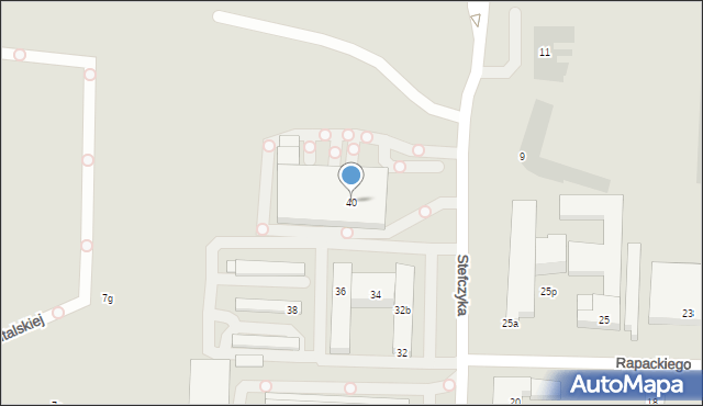 Lublin, Stefczyka Franciszka, 40, mapa Lublina