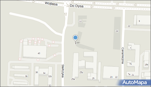 Lublin, Stefczyka Franciszka, 9, mapa Lublina