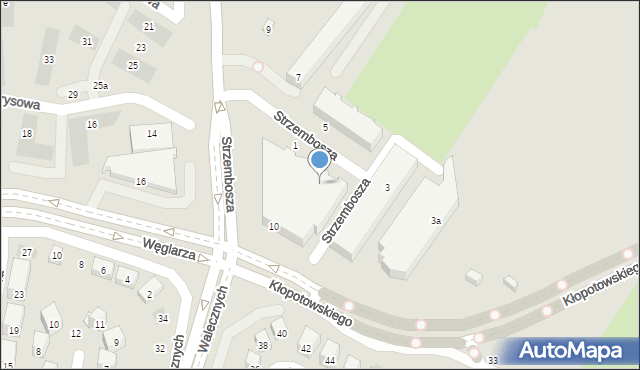 Lublin, Strzembosza Tomasza, prof., 10, mapa Lublina