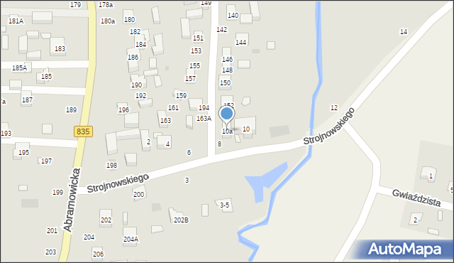 Lublin, Strojnowskiego Feliksa, 10a, mapa Lublina