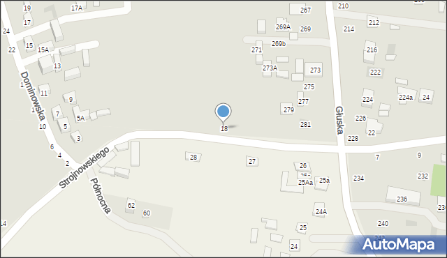 Lublin, Strojnowskiego Feliksa, 18, mapa Lublina