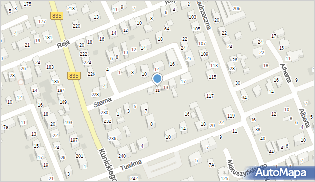 Lublin, Sterna Abrahama, 11, mapa Lublina