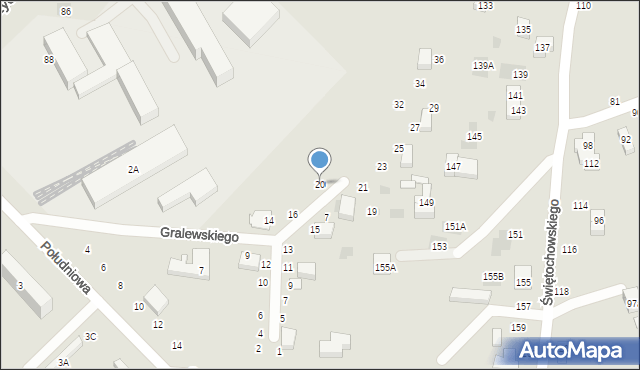 Lublin, Stachury Edwarda, 20, mapa Lublina