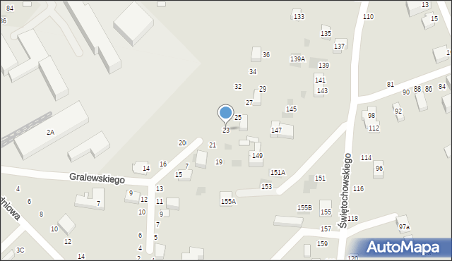 Lublin, Stachury Edwarda, 23, mapa Lublina