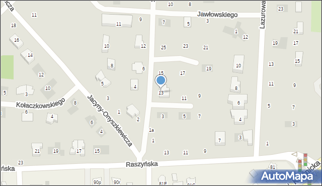 Lublin, Stelmasiaka Mieczysława, 13, mapa Lublina