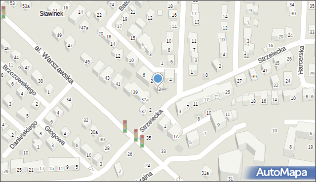 Lublin, Strzelecka, 4, mapa Lublina