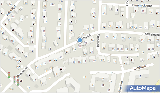 Lublin, Strzelecka, 41, mapa Lublina