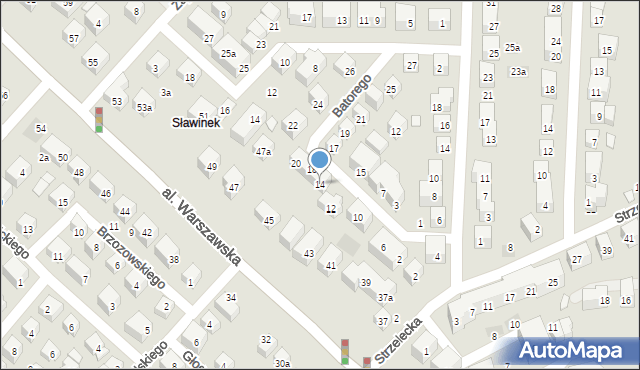 Lublin, Stefana Batorego, 14, mapa Lublina