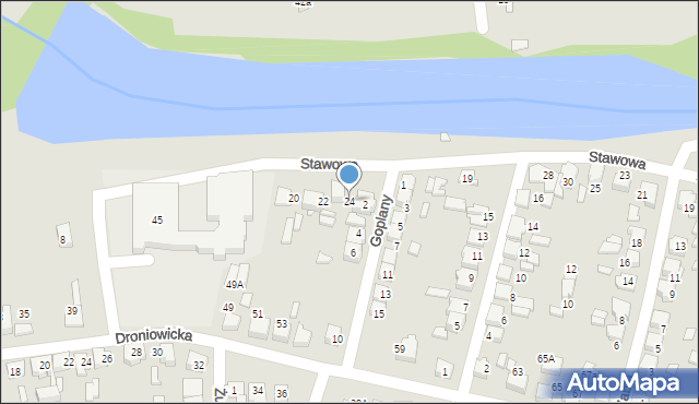 Lubliniec, Stawowa, 24, mapa Lubliniec