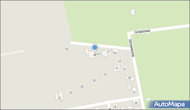 Lubliniec, Strzelecka, 49, mapa Lubliniec