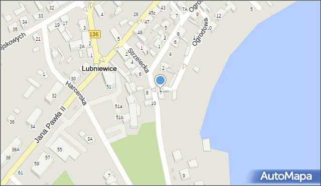 Lubniewice, Strzelecka, 7, mapa Lubniewice