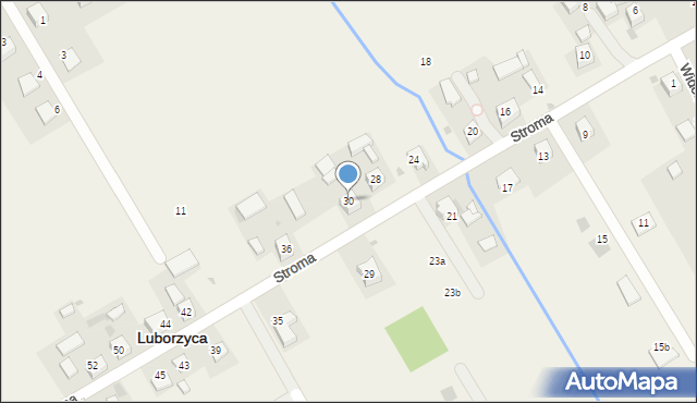 Luborzyca, Stroma, 30, mapa Luborzyca