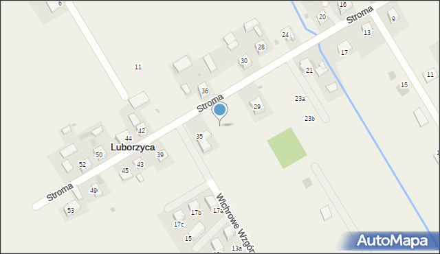Luborzyca, Stroma, 33, mapa Luborzyca