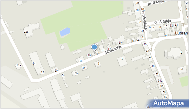Lubraniec, Strażacka, 14a, mapa Lubraniec