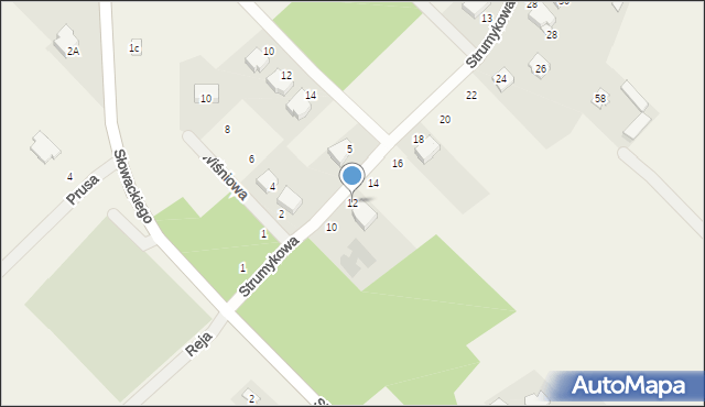 Lucynów Duży, Strumykowa, 12, mapa Lucynów Duży