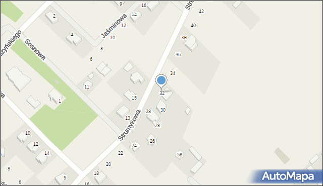 Lucynów Duży, Strumykowa, 32, mapa Lucynów Duży