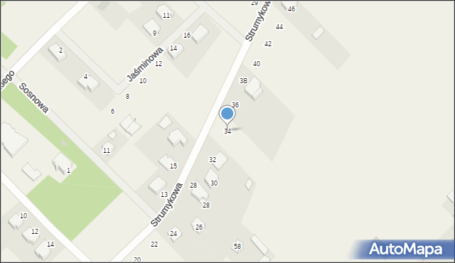 Lucynów Duży, Strumykowa, 34, mapa Lucynów Duży