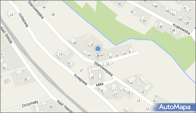 Łuczyce, Starowiejska, 20, mapa Łuczyce