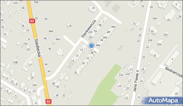Łuków, Stankiewicza Ryszarda, 18, mapa Łuków
