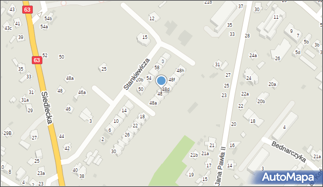 Łuków, Stankiewicza Ryszarda, 48c, mapa Łuków