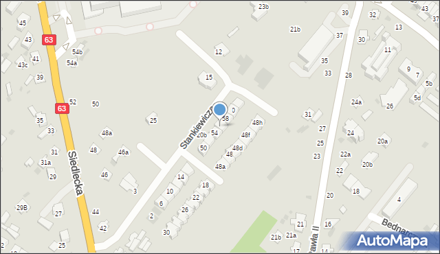 Łuków, Stankiewicza Ryszarda, 56, mapa Łuków