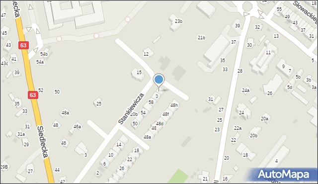 Łuków, Stankiewicza Ryszarda, 62, mapa Łuków