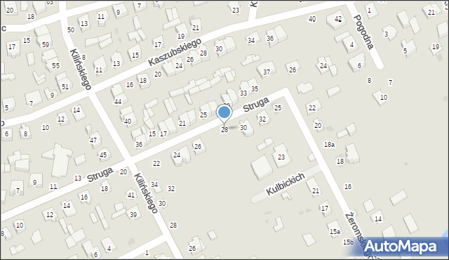 Łuków, Struga Andrzeja, 28, mapa Łuków