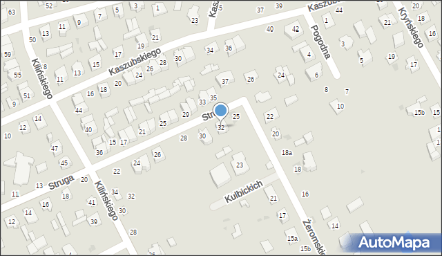 Łuków, Struga Andrzeja, 32, mapa Łuków