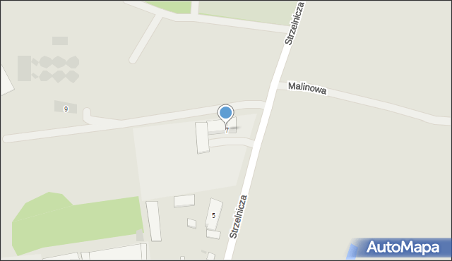 Łuków, Strzelnicza, 7, mapa Łuków