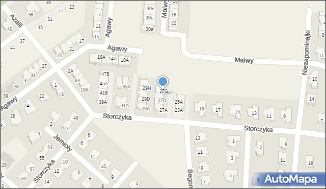 Lusówko, Storczyka, 27F, mapa Lusówko