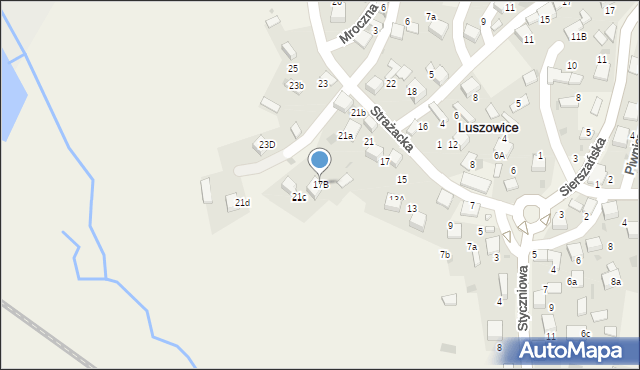 Luszowice, Strażacka, 17B, mapa Luszowice