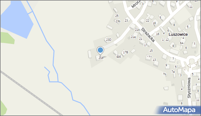 Luszowice, Strażacka, 21d, mapa Luszowice