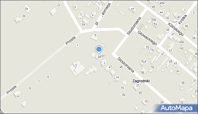 Lutomiersk, Stodolniana, 1A, mapa Lutomiersk