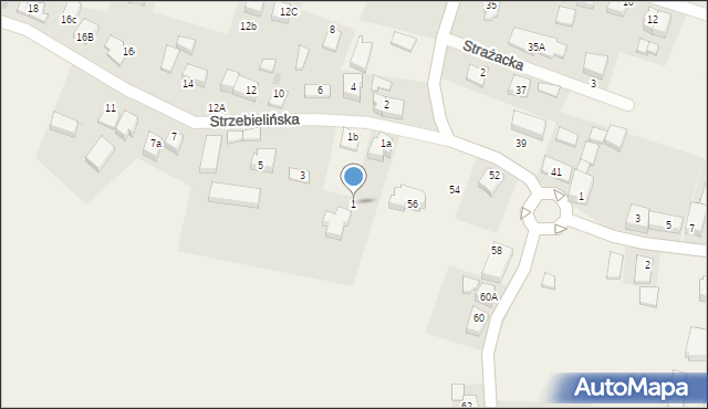 Luzino, Strzebielińska, 1, mapa Luzino