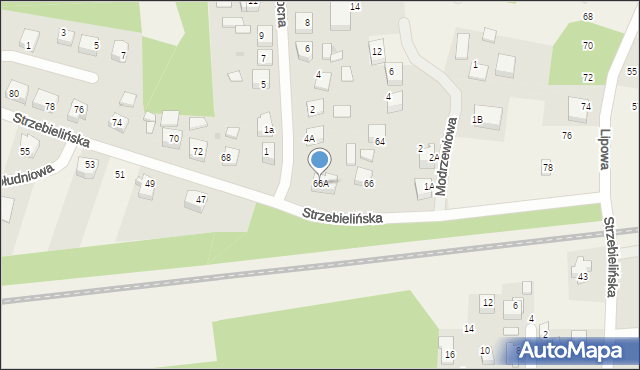 Luzino, Strzebielińska, 66A, mapa Luzino