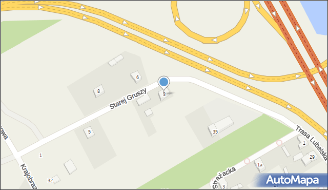 Majdan, Starej Gruszy, 3, mapa Majdan