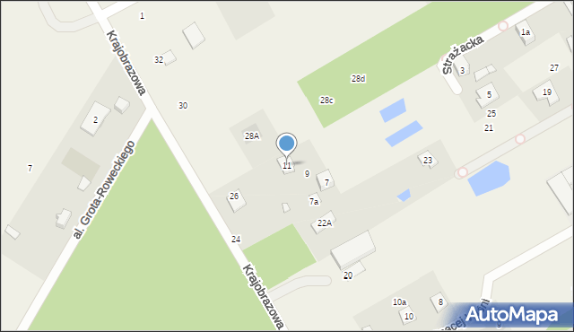 Majdan, Strażacka, 11, mapa Majdan