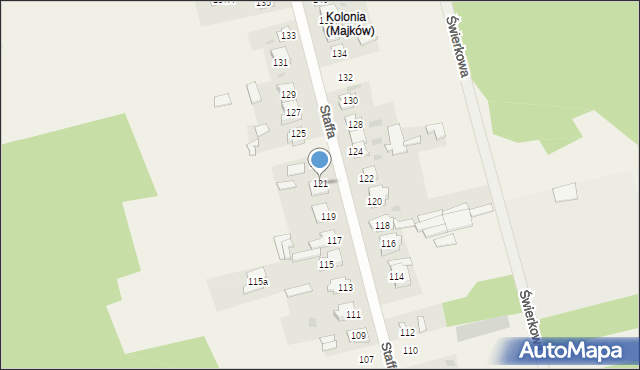 Majków, Staffa Leopolda, 121, mapa Majków