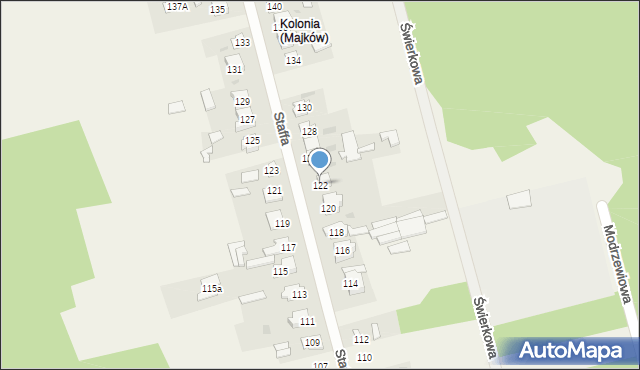 Majków, Staffa Leopolda, 122, mapa Majków